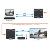 Manhattan 1080p HDMI KVM over IP paplašinātāja komplekts, pagarina 1080p@60Hz signālu līdz 120 m ar vienu Cat6 Ethernet kabeli vai IP tīklu, raidītājs un uztvērējs, USB-A pieslēgvietas datoram/pelei/tastatūrai, melns, trīs gadu garantija