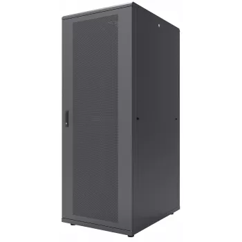 Intellinet 19 collu serveru skapis – brīvi stāvošs, 47U, 800x1000 mm (platums x dziļums), melns, plakanā iepakojumā, maks. 1500 kg, daudzpunktu durvju slēdzene, viena slēdzene katram sānu panelim, izmantojamais dziļums 123 līdz 773 mm, IP20 aizsardzības klase, plaukts, tērauds