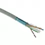 ACT Cat 6 F/UTP cietā instalācijas kabelis, PVC, CPR eiroklase ECA, 24 AWG, pelēks 305 metri