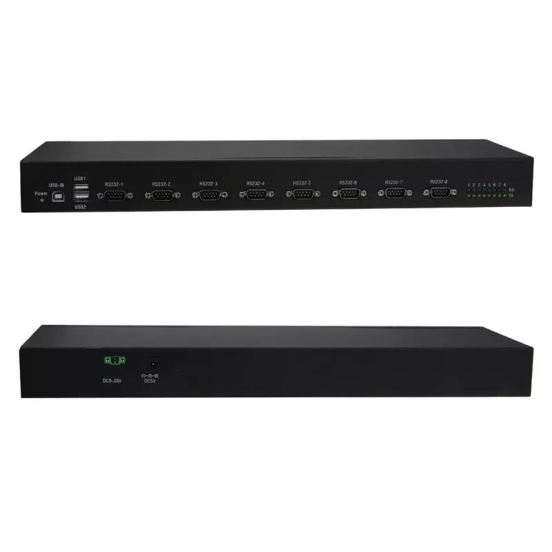 RealPower 284513 seriālais pārveidotājs/atkārtotājs/izolators USB 2.0 RS-232 Melns