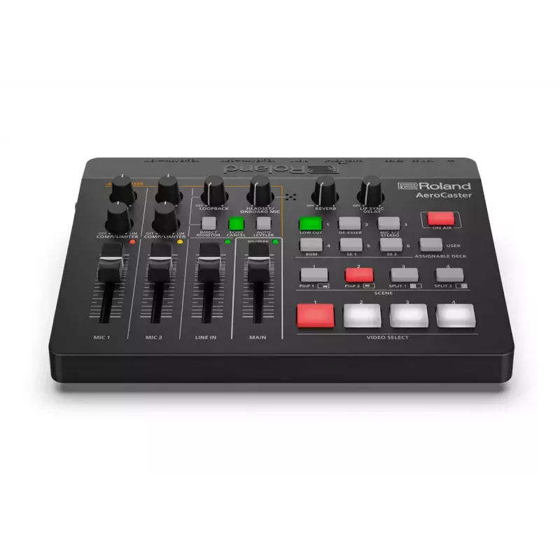 Audio interfeiss Roland AeroCaster Melns 24 biti 48 kHz Fantoma barošana 48 V