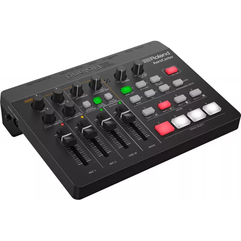 Audio interfeiss Roland AeroCaster Melns 24 biti 48 kHz Fantoma barošana 48 V