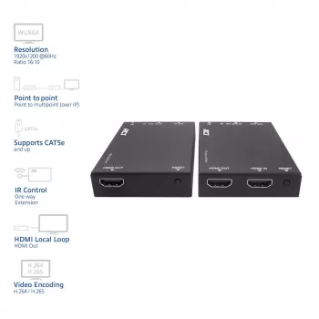 HDMI pagarinātāja komplekts pa CAT ACT AC7852 — HDMI signāla pagarināšana līdz 150 m pa CAT5e