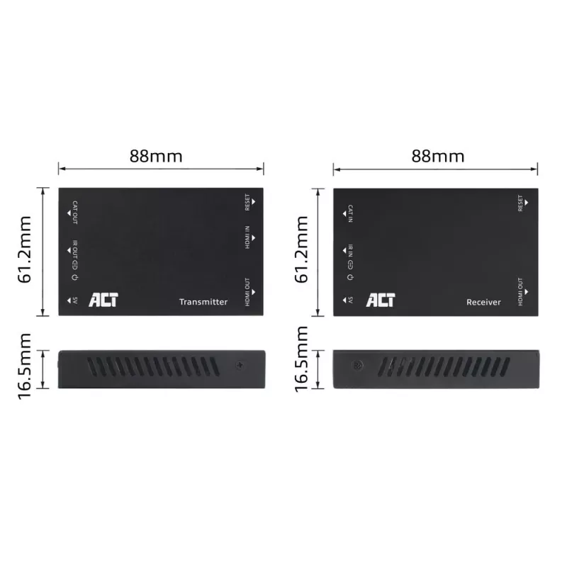 HDMI pagarinātāja komplekts pa CAT ACT AC7852 — HDMI signāla pagarināšana līdz 150 m pa CAT5e