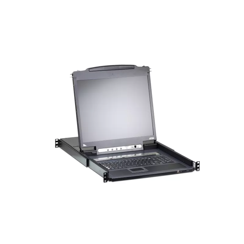 ATEN 16 portu 17 collu LCD KVM pārslēdzējs, izmantojot IP (USB - PS/2 VGA) ar USB perifērijas portu
