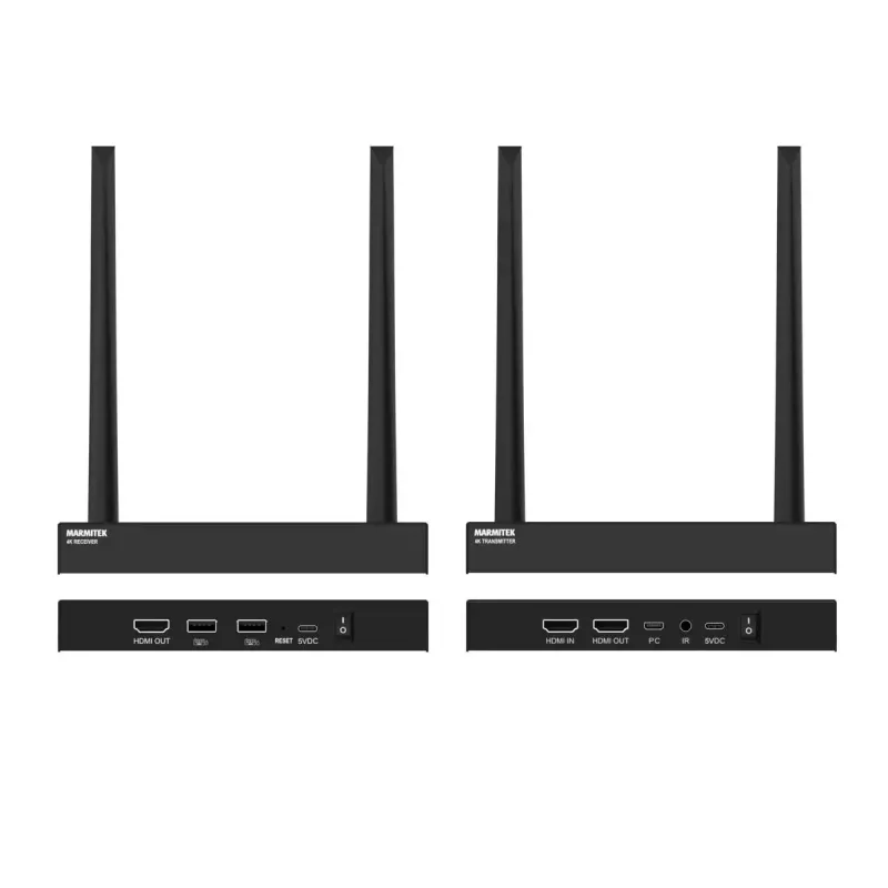 Bezvadu AV raidītājs un uztvērējs Marmitek TV Anywhere 4K melns