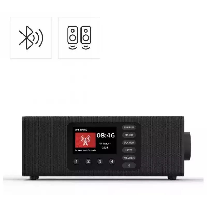 Personīgais radio Hama DR2002BT digitālais uztvērējs DAB DAB+ FM 10W