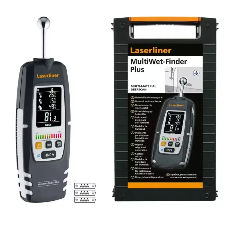 Laserliner MultiWet-Finder Plus Elektroniskais higrometrs Balts Melns Digitālais displejs