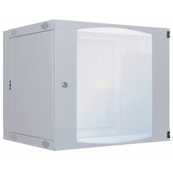Intellinet 19 collu tīkla skapis – piestiprināms pie sienas (divdaļīga šarnīra verama konstrukcija), 9U, 600 mm dziļš, pelēks, plakanā iepakojumā, maks. 30 kg, izverams piekļuvei skapja aizmugurei, kad uzstādīts pie sienas, statīvs, lietderīgais dziļums 385 mm, detaļas montāžai pie sienas nav iekļautas