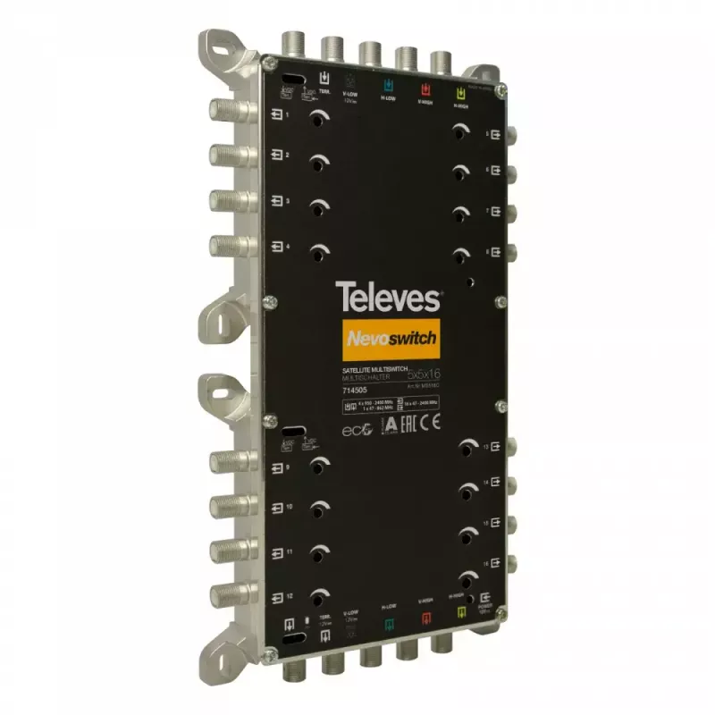 Satelītu multisvičs Televes 714505 5 ieejas 16 izejas