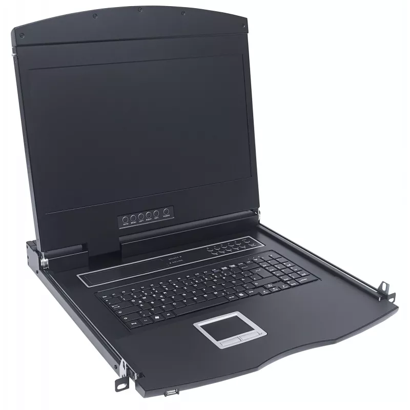 Intellinet 508025 plaukta konsole 43,2 cm (17 collas) 1280 x 1024 pikseļi Melna 1U