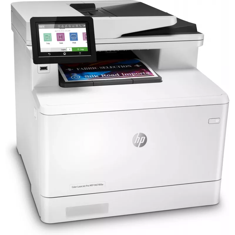 HP Color LaserJet Pro MFP M479fdw, drukāšana, kopēšana, skenēšana, faksēšana, e-pasts, skenēšana uz e-pastu/PDF; abpusējā drukāšana; 50 lapu nesašķobīts ADF