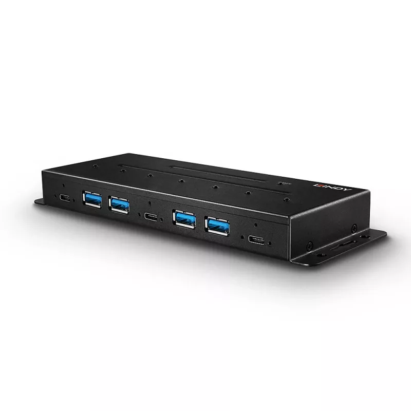 Lindy 7 Portu USB 3.2 Gen 2 metāla centrālmezgls