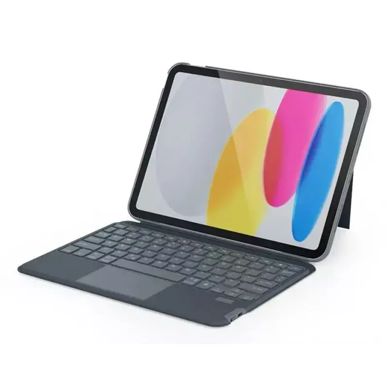 Epico tastatūras apvalks ar apgaismojumu 43811101300017 iPad 10.2, pelēks