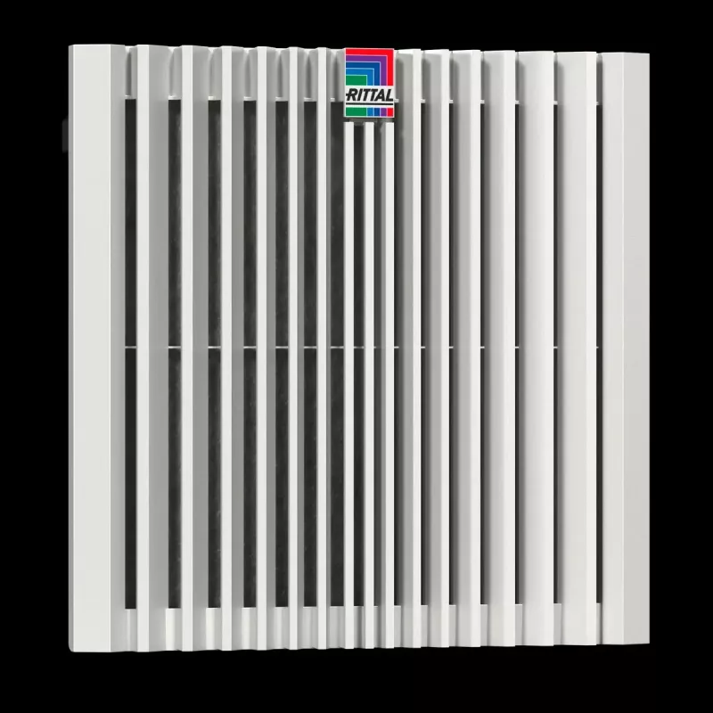 Rack accessory Rittal 3244.740 — plastmasas korpuss, gaisa plūsma 910 m³/h, balts