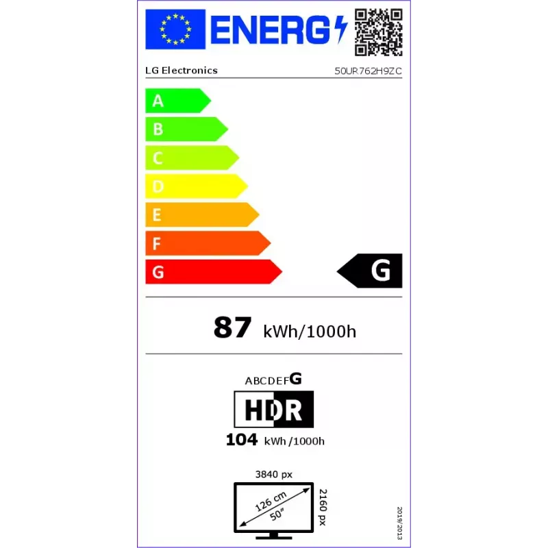 LG 50UR762H9ZC 127 cm (50 collu) 4K Ultra HD viedais televizors Wi-Fi zils 400 cd/m²