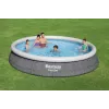 Karkasa baseins Bestway Fast Set apaļš piepūšamais baseina komplekts 4,57 m x 84 cm ietilpība 9677 L