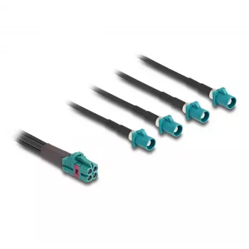 DeLOCK kabelis Mini FAKRA Z ligzda quad uz 4 x FAKRA Z spraudnis B-Type 1 m