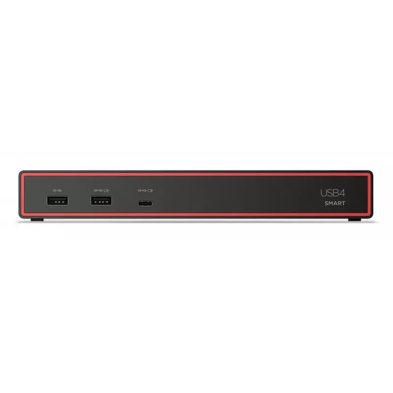 Dokstacija Lenovo ThinkPad USB4 Smart Dock 5500 — vadu USB4, 65 W PD, Gigabit Ethernet, 4K@30Hz, 100 W barošanas bloks, Eclipse Melns
