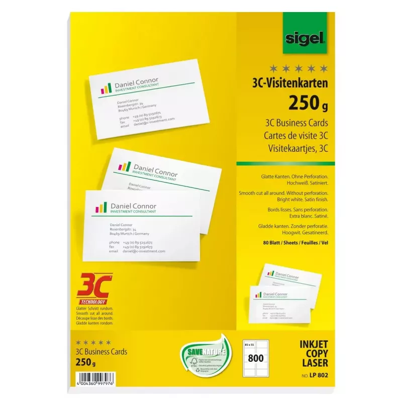 Sigel LP802 vizītkaršu papīrs
