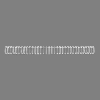 GBC stiepļu muguriņas 3:1 NO6 9.5mm A4, Balta, 3 loksnes, Metāla, A4, 9,5 mm, 297 mm