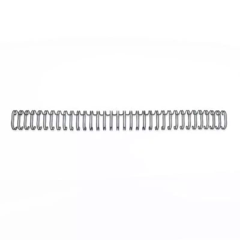 GBC Wire spines 3:1 NO7 11mm A4, melna, 3 loksnes, metāls, A4, 1.1 cm, 318 mm