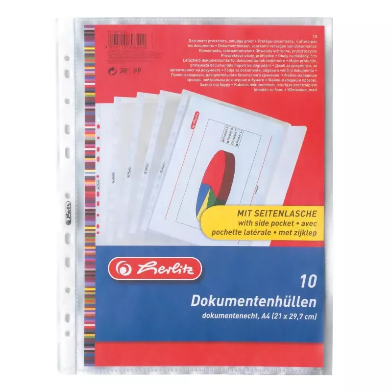 Mape Herlitz 5896204 no polipropilēna (PP) caurspīdīga A4