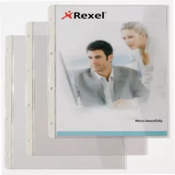 Rexel Dokumentu mape ar salokāmu atloku, 220 x 300 mm, Caurspīdīga, 0,13 mm, 250 mm, 328 mm, 4 mm