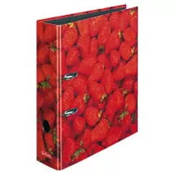 Herlitz 10485126 gredzenu mape A4 Rozā Melna Sarkana