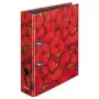 Herlitz 10485126 gredzenu mape A4 Rozā Melna Sarkana