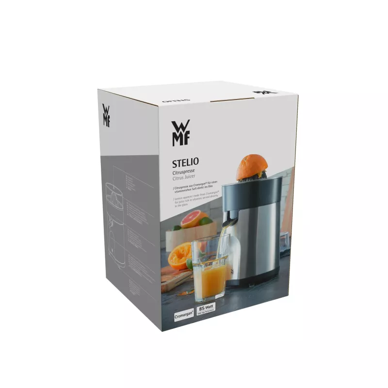 WMF Stelio 04.1603.0012 elektriskā citrusu spiede 85 W Melna, Metāliska