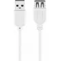 USB 2.0 Hi-Speed pagarinātāja kabelis Goobay 96198 1.8 m Balts