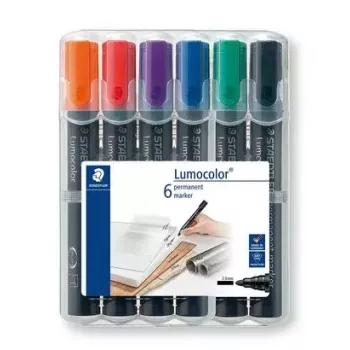 Pastāvīgais marķieris Staedtler Lumocolor 352 apaļais uzgalis 6 gab.