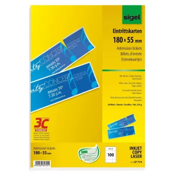 Biļetes Sigel LP714 100 gab.