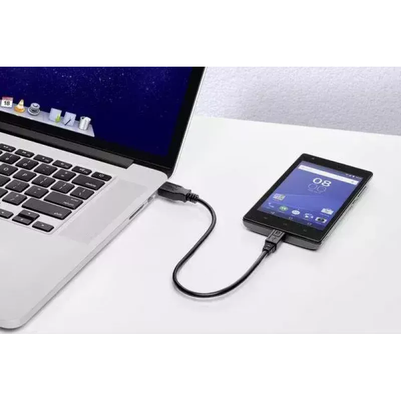 USB kabelis Renkforce RF-4463073 0,15 m USB A Micro-USB B Melns