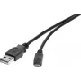 USB kabelis Renkforce RF-4463073 0,15 m USB A Micro-USB B Melns