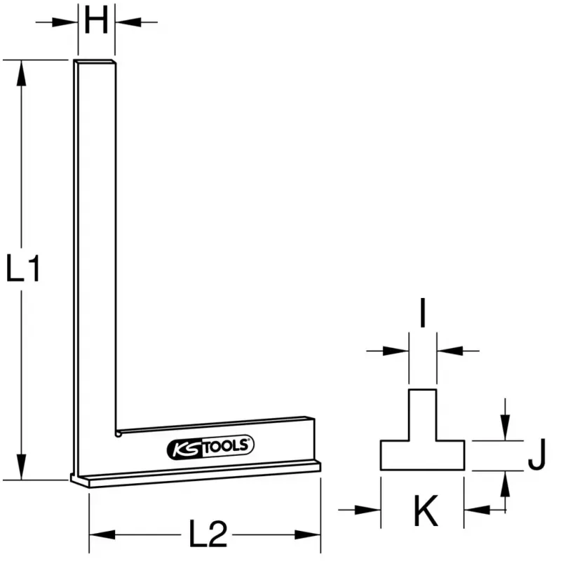 Kvadrāts KS Tools 300.0274 Svars 620 g