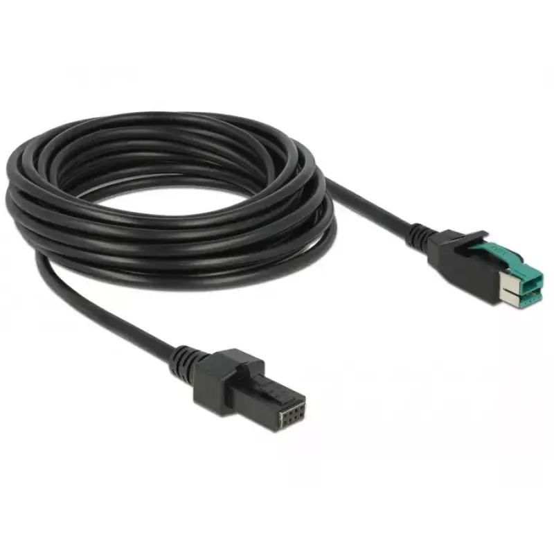 Power kabelis DeLOCK 85486 Melns 5m PoweredUSB