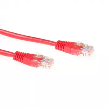 ACT Red 1,5 metru U/UTP CAT5E komutācijas kabelis ar RJ45 savienotājiem