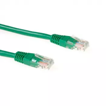 ACT zaļa 1 metra U/UTP CAT5E komutācijas kabelis ar RJ45 savienotājiem