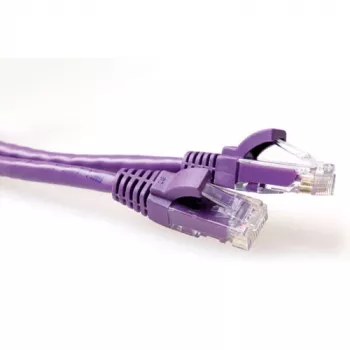 ACT violeta 1 metru U/UTP CAT6 ielāpu vads ar aizsargājošu spraudņa aizsargu un RJ45 savienotājiem