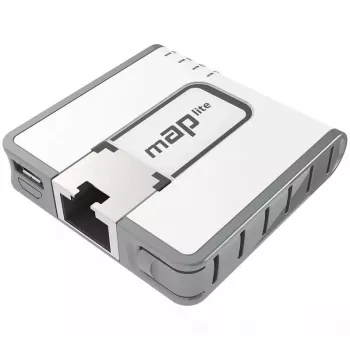 Mikrotik mAP lite, RBMAPL-2ND, 2,4 GHz, PoE, 10/100 Mbit/s, balta