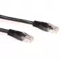 ACT melns 0,25 metru U/UTP CAT6 komutācijas vads ar RJ45 savienotājiem