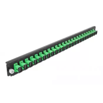 Splice Box Front Panel DeLOCK 19 inch 24 port SC Simplex zaļa