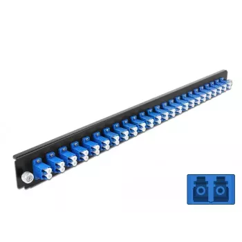 Splice Box priekšējais panelis DeLOCK 43357 24 porti LC Duplex zils