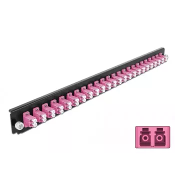 Splice Box Front Panel DeLOCK 19 inch 24 port LC Duplex violet