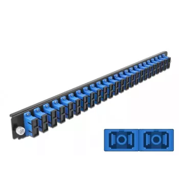 Splice Box Front Panel DeLOCK 19 inch 24 port SC Duplex blue