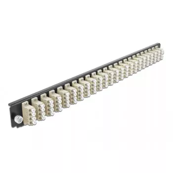 Splice Box Front Panel DeLOCK 19 inch 24 port LC Quad beige