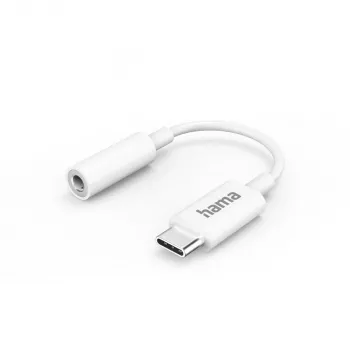 Hama 00201524 audio kabelis USB C uz 3,5 mm, balts