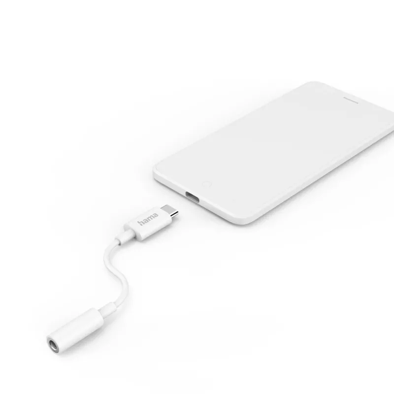 Hama 00201524 audio kabelis USB C uz 3,5 mm, balts
